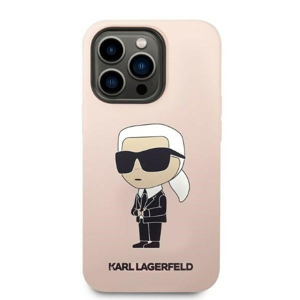Deksel for Apple iPhone 14 Pro, Karl Lagerfeld, Silicone Ikonik NFT, Rosa