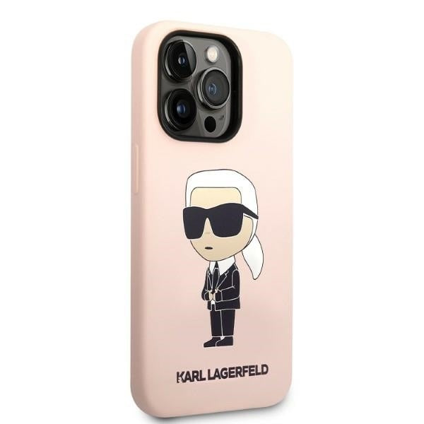 Deksel for Apple iPhone 14 Pro, Karl Lagerfeld, Silicone Ikonik NFT, Rosa