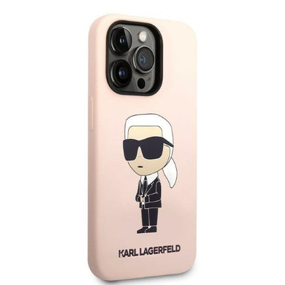Deksel for Apple iPhone 14 Pro, Karl Lagerfeld, Silicone Ikonik NFT, Rosa