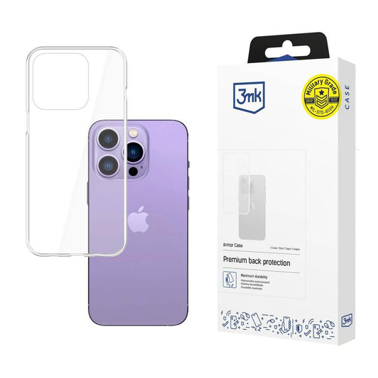 Deksel for Apple iPhone 14 Pro Max, 3MK, Armor, Transparent