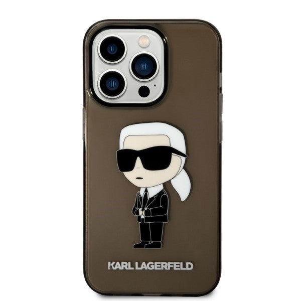 Deksel for Apple iPhone 14 Pro Max, Karl Lagerfeld, IML Ikonik NFT, Svart