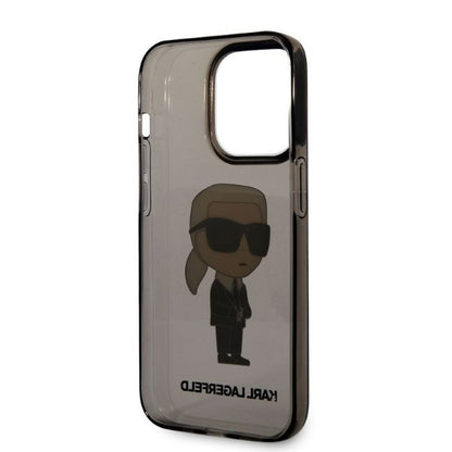 Deksel for Apple iPhone 14 Pro Max, Karl Lagerfeld, IML Ikonik NFT, Svart