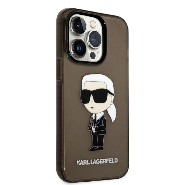 Deksel for Apple iPhone 14 Pro Max, Karl Lagerfeld, IML Ikonik NFT, Svart