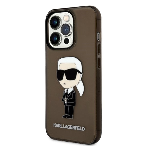 Deksel for Apple iPhone 14 Pro Max, Karl Lagerfeld, IML Ikonik NFT, Svart
