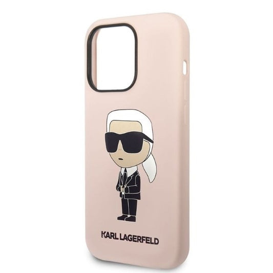 Deksel for Apple iPhone 14 Pro Max, Karl Lagerfeld, Silicone Ikonik NFT, Rosa