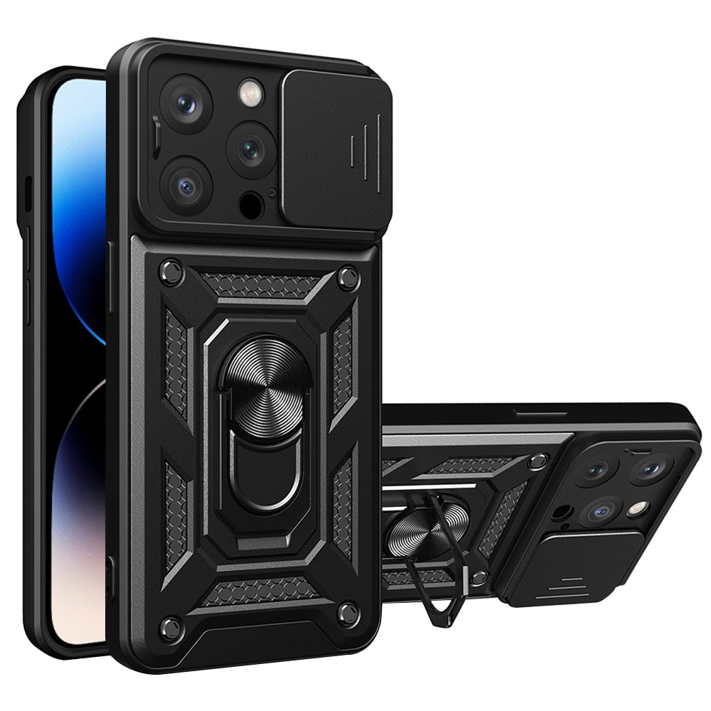 Deksel for Apple iPhone 14 Pro Max, Techsuit, CamShield, Svart