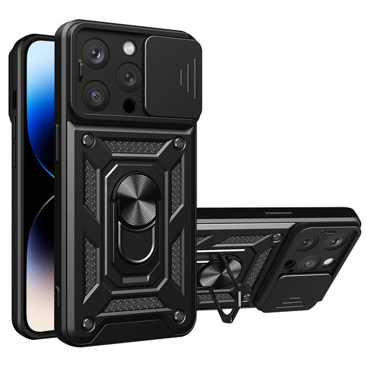 Deksel for Apple iPhone 14 Pro Max, Techsuit, CamShield, Svart