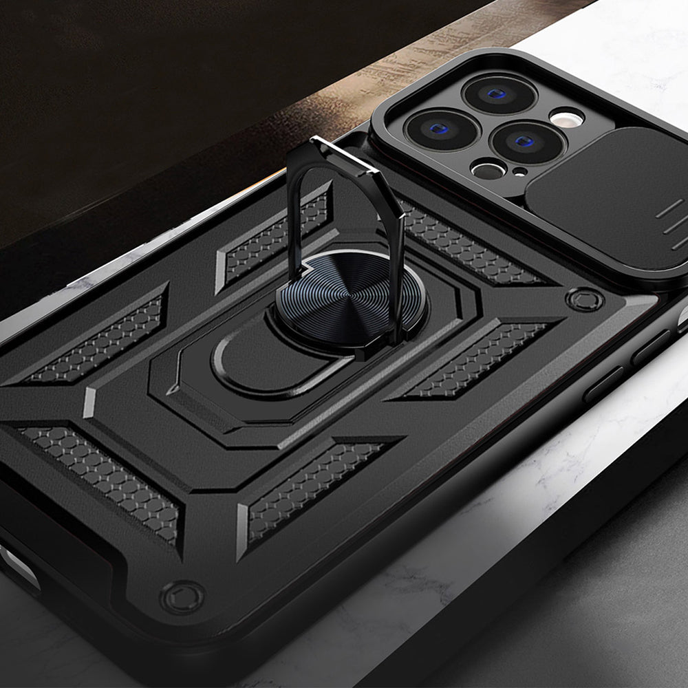 Deksel for Apple iPhone 14 Pro Max, Techsuit, CamShield, Svart
