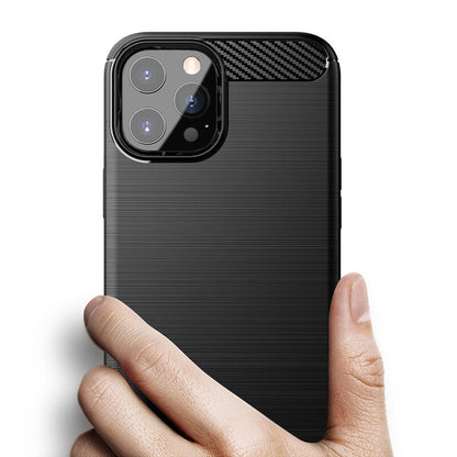 Deksel for Apple iPhone 14 Pro Max, Techsuit, Karbon, Svart
