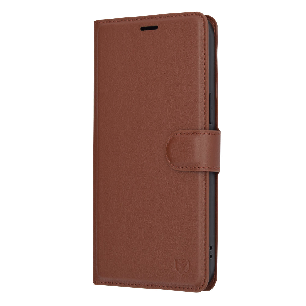 Deksel for Apple iPhone 14 Pro Max, Techsuit, Leather Folio, Brun