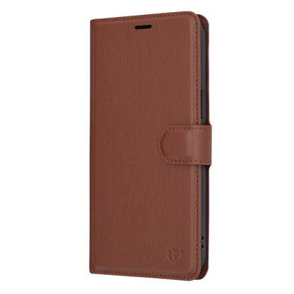 Deksel for Apple iPhone 14 Pro Max, Techsuit, Leather Folio, Brun