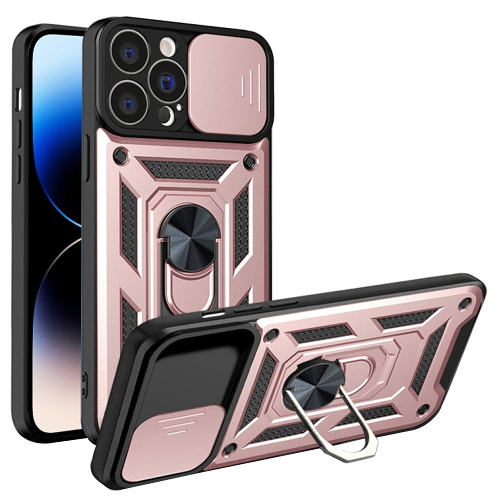 Deksel for Apple iPhone 14 Pro, Techsuit, CamShield, Rosa
