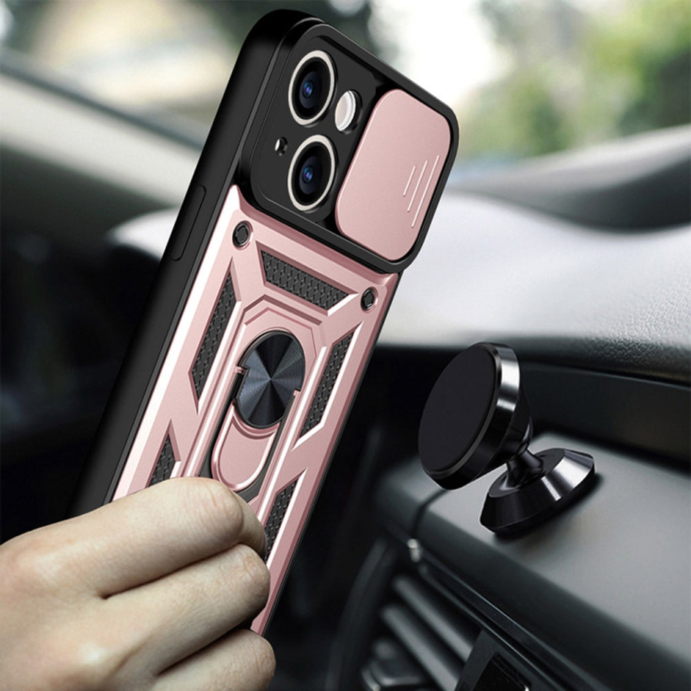 Deksel for Apple iPhone 14 Pro, Techsuit, CamShield, Rosa