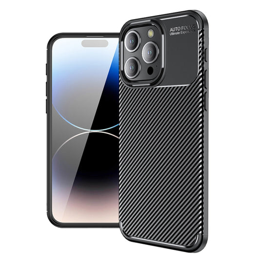 Deksel for Apple iPhone 14 Pro, Techsuit, CarbonFiber, Svart