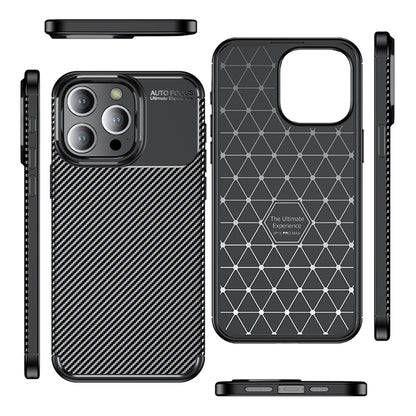 Deksel for Apple iPhone 14 Pro, Techsuit, CarbonFiber, Svart