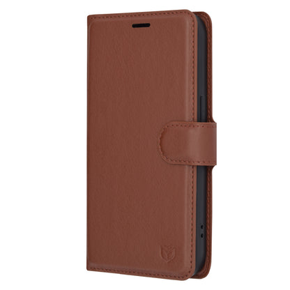 Deksel for Apple iPhone 14 Pro, Techsuit, Leather Folio, Brun