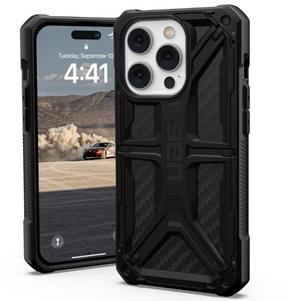 Deksel for Apple iPhone 14 Pro, Urban Armor Gear, Monarch Carbon, Svart