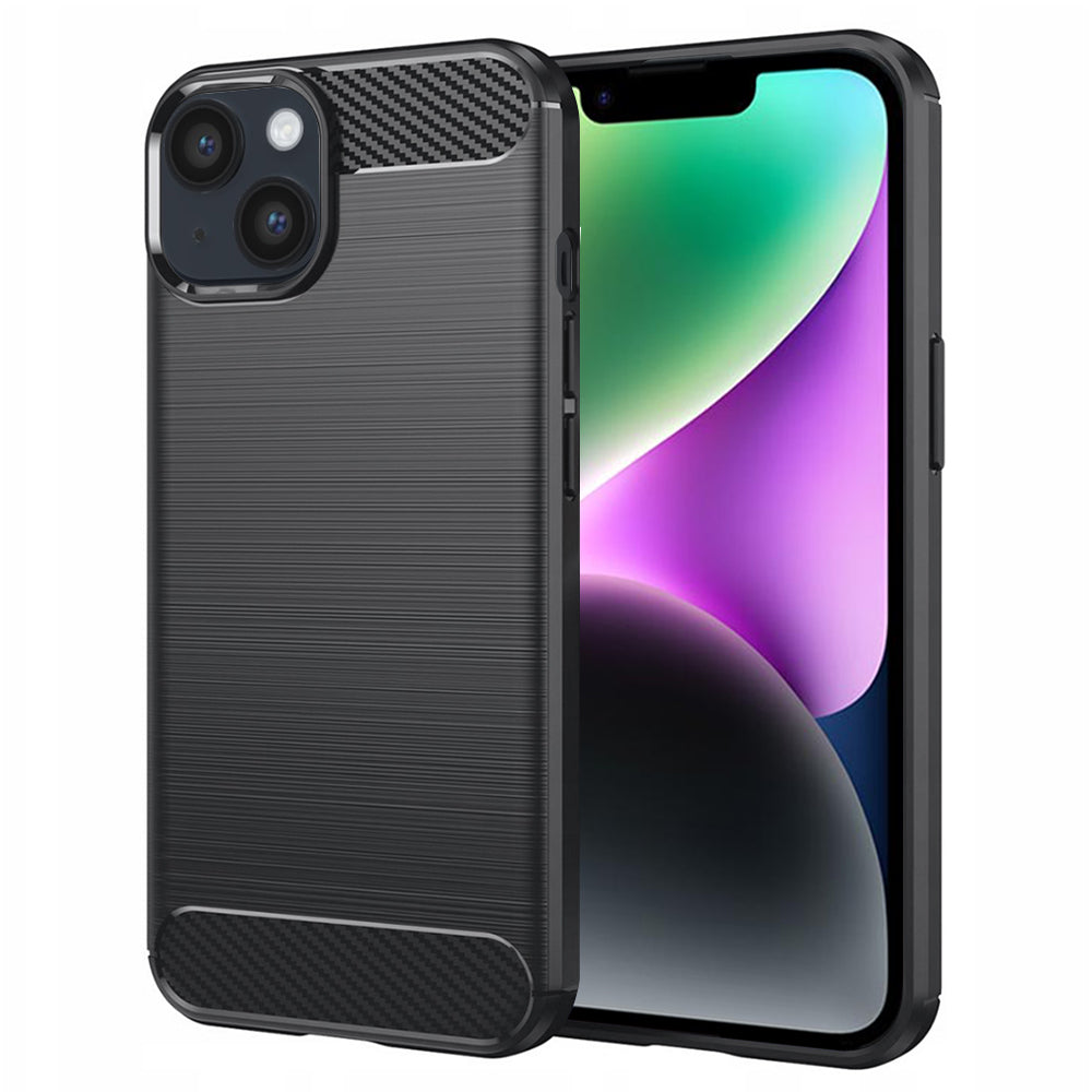 Deksel for Apple iPhone 14, Techsuit, Karbon, Svart
