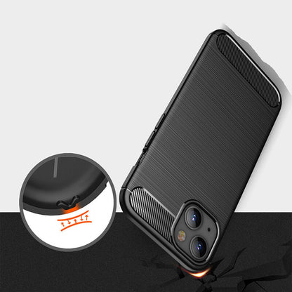 Deksel for Apple iPhone 14, Techsuit, Karbon, Svart