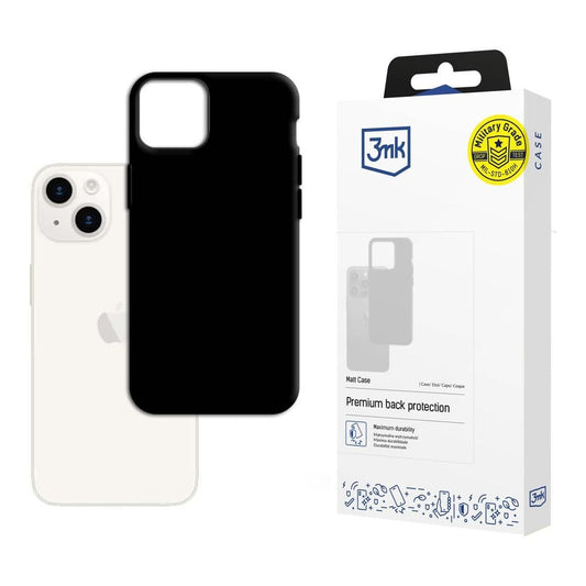 Deksel for Apple iPhone 15, 3MK, Matt svart