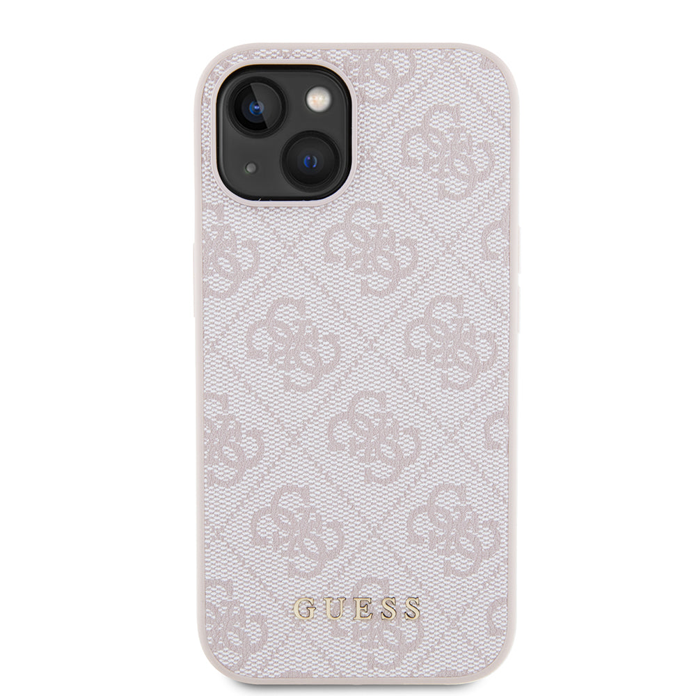 Deksel for Apple iPhone 15, Guess, 4G Metal Gold Logo, Rosa