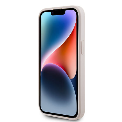 Deksel for Apple iPhone 15, Guess, 4G Metal Gold Logo, Rosa