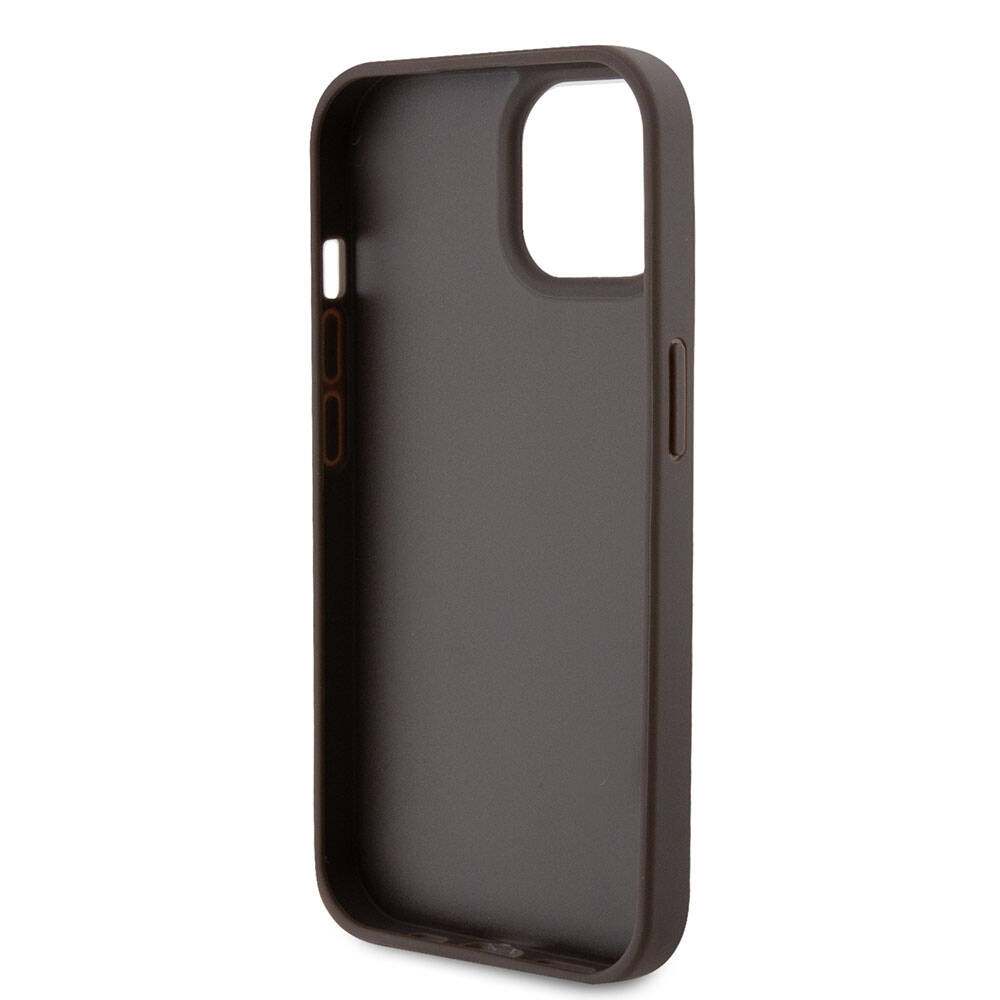 Deksel for Apple iPhone 15, Guess, Crossbody 4G Metal Logo, Brun