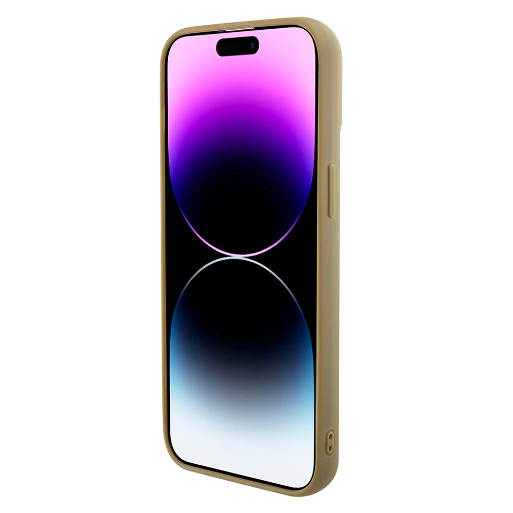 Deksel for Apple iPhone 15, Guess, Disco Metal Script, Gull