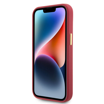 Deksel for Apple iPhone 15, Guess, Script Metal Logo & Frame, Rosa