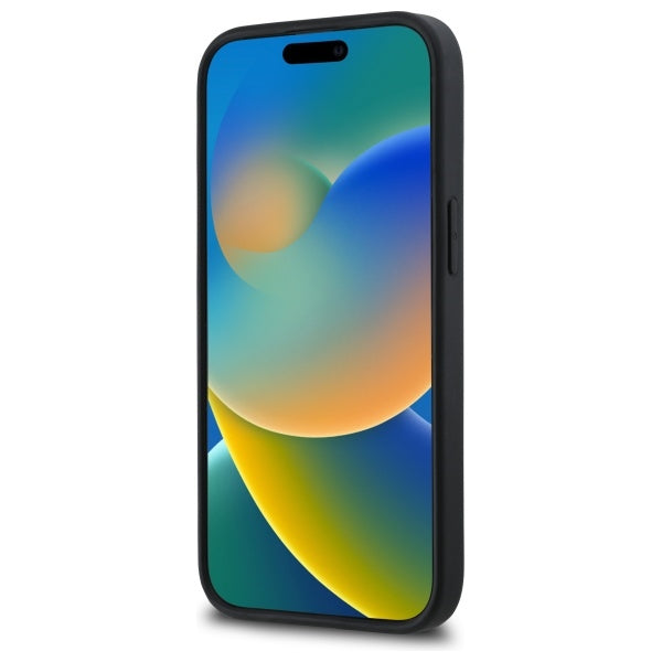 Deksel for Apple iPhone 15, Karl Lagerfeld, 3D Rubber Signature, Svart