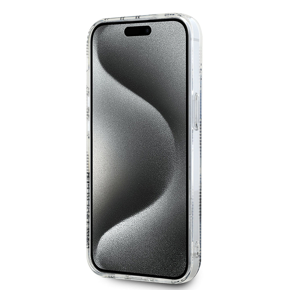 Deksel for Apple iPhone 15, Karl Lagerfeld, IML Electroplated Choupette Head, Gjennomsiktig