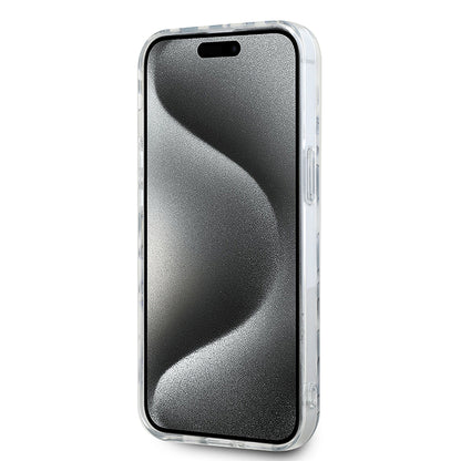 Deksel for Apple iPhone 15, Karl Lagerfeld, IML Luxury Zebra Pattern with Strap, Svart