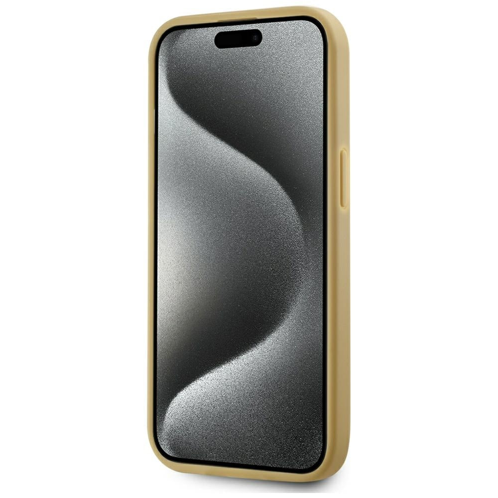 Deksel for Apple iPhone 15, Karl Lagerfeld, Metal Signature, Gull