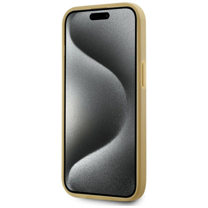 Deksel for Apple iPhone 15, Karl Lagerfeld, Metal Signature, Gull