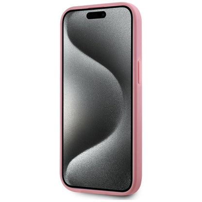 Deksel for Apple iPhone 15, Karl Lagerfeld, Metal Signature, Rosa