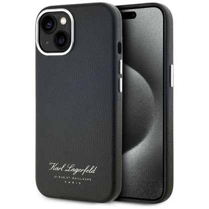 Deksel for Apple iPhone 15, Karl Lagerfeld, RSG, Svart