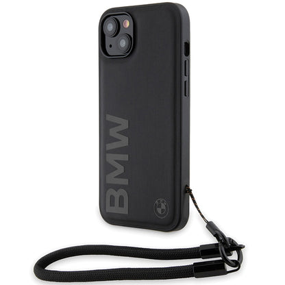 Deksel for Apple iPhone 15 Plus, BMW, Signature Wordmark Cord, Svart