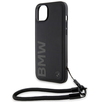 Deksel for Apple iPhone 15 Plus, BMW, Signature Wordmark Cord, Svart