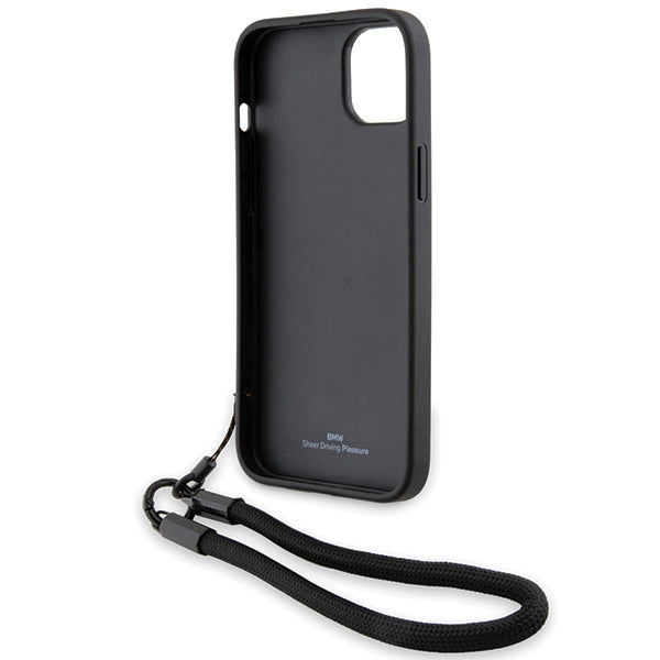 Deksel for Apple iPhone 15 Plus, BMW, Signature Wordmark Cord, Svart