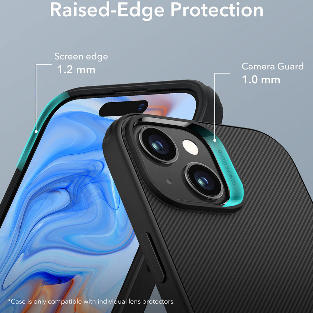 Deksel for Apple iPhone 15 Plus, ESR, Air Shield Boost Kickstand, Svart