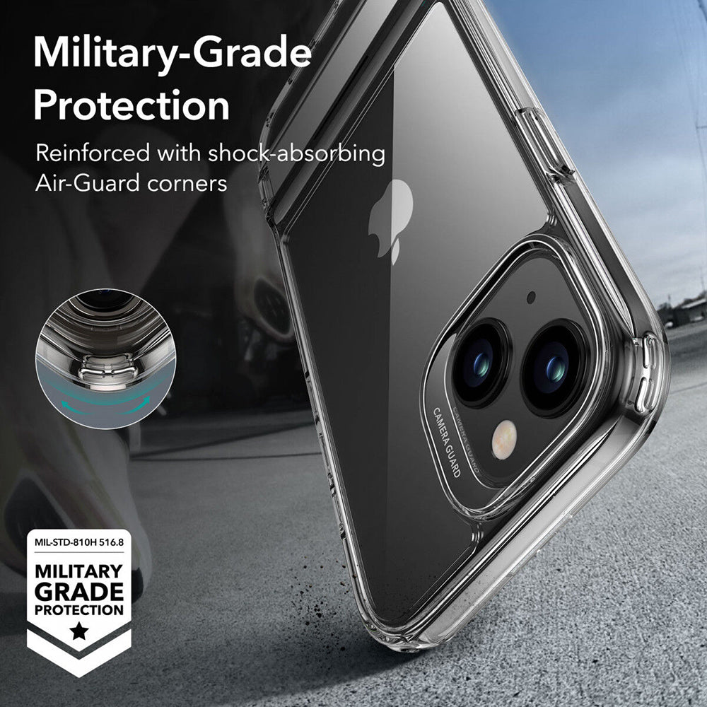 Deksel for Apple iPhone 15 Plus, ESR, Air Shield Boost Kickstand, Gjennomsiktig