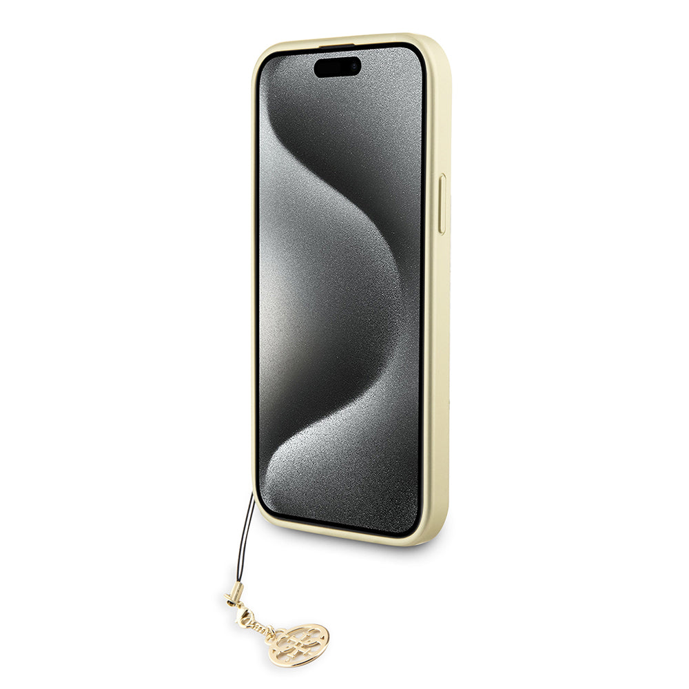 Deksel for Apple iPhone 15 Plus, Guess, 4G Charm, Grå