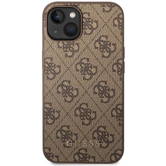 Deksel for Apple iPhone 15 Plus, Guess, 4G Metal Gold Logo, Brun