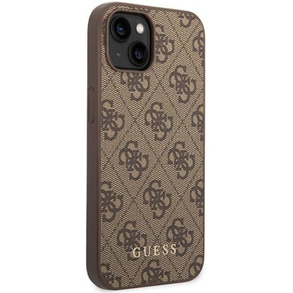 Deksel for Apple iPhone 15 Plus, Guess, 4G Metal Gold Logo, Brun