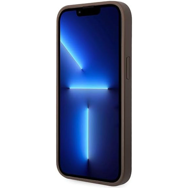 Deksel for Apple iPhone 15 Plus, Guess, 4G Metal Gold Logo, Brun