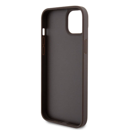 Deksel for Apple iPhone 15 Plus, Guess, Crossbody 4G Metal Logo, Brun