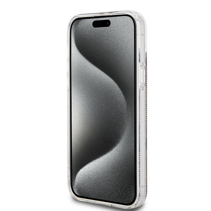 Deksel for Apple iPhone 15 Plus, Guess, IML 4G Gold Stripe, Brun