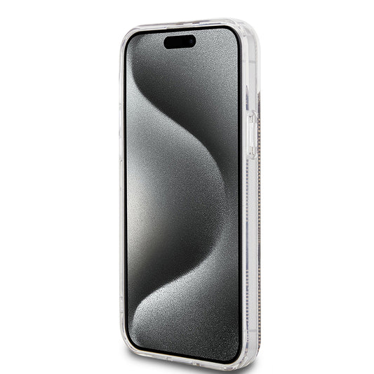 Deksel for Apple iPhone 15 Plus, Guess, IML 4G Gold Stripe, Brun