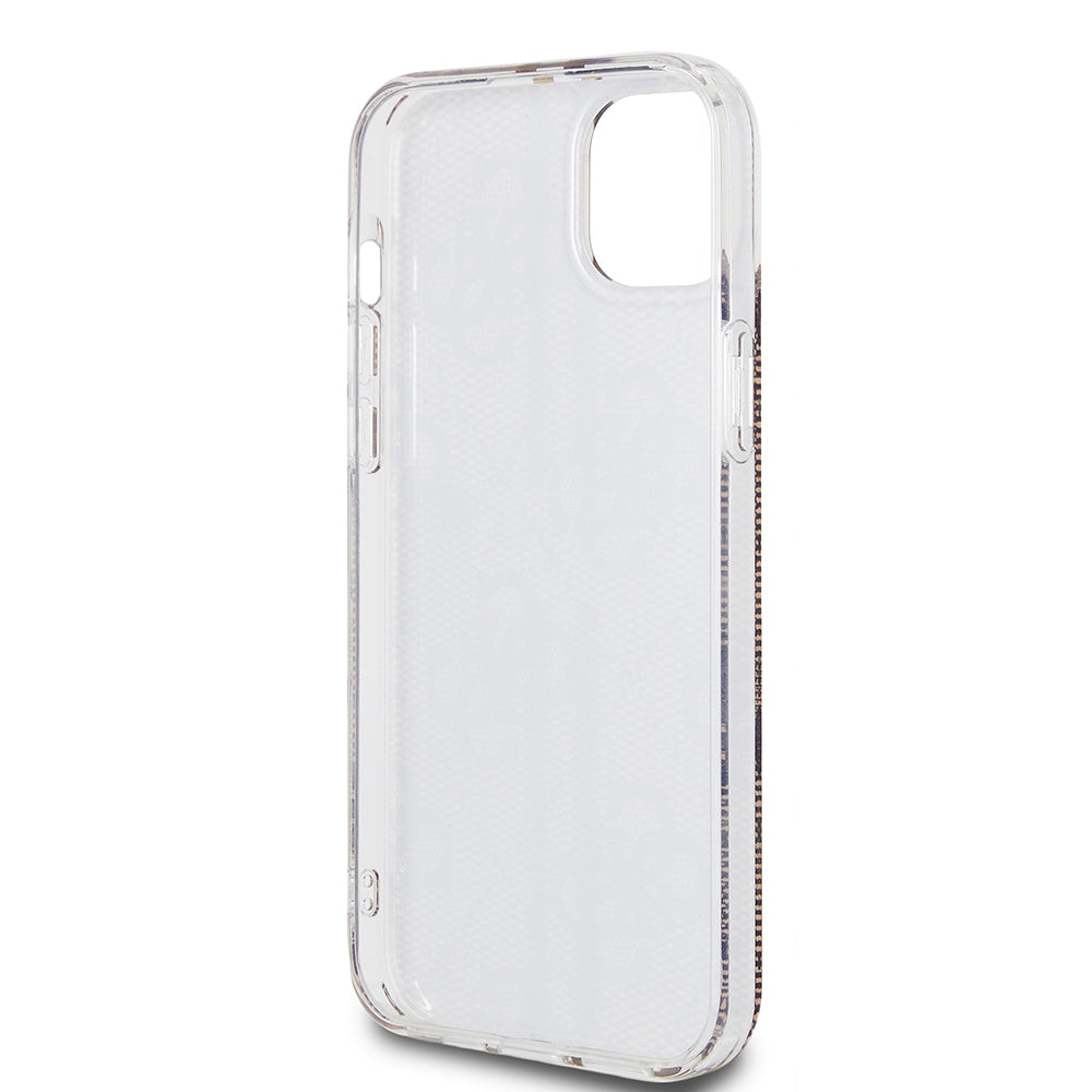 Deksel for Apple iPhone 15 Plus, Guess, IML 4G Gold Stripe, Brun