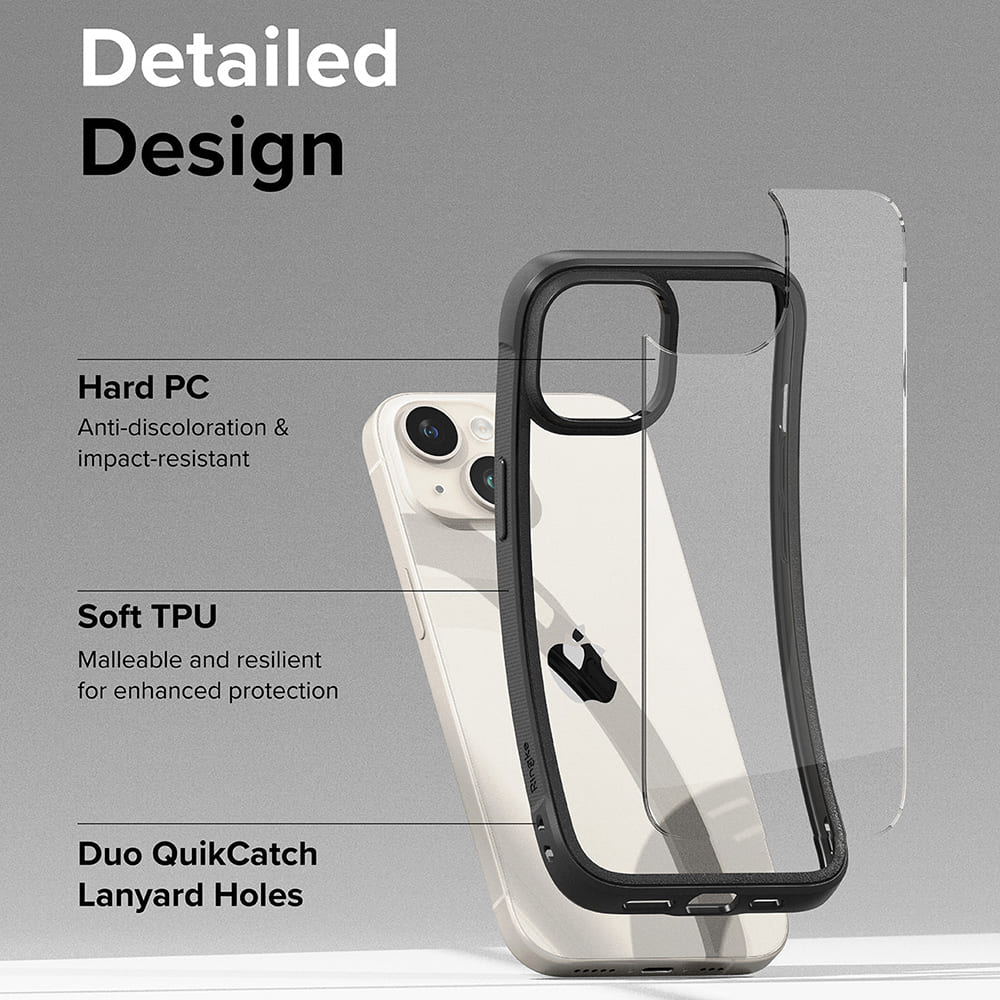 Deksel til Apple iPhone 15 Plus, Ringke, Fusion Bold, Svart